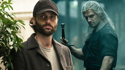 Penn Badgley in You and Henry Cavill in The Witcher on Netflix