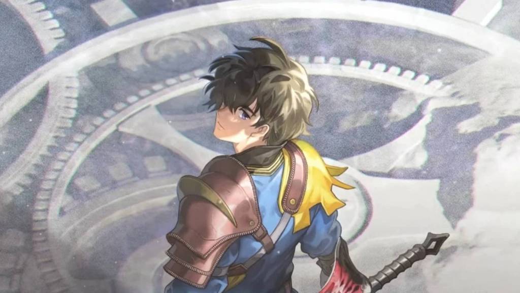 Key art of the main character Aldo from Another Eden Begins.