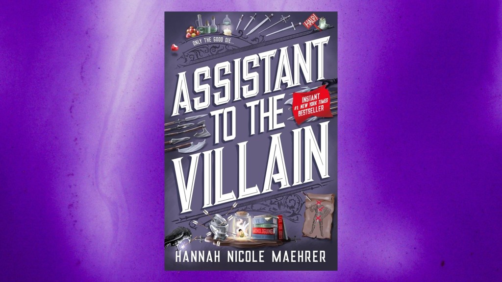 The cover of Assistant to the Villain against a purple background