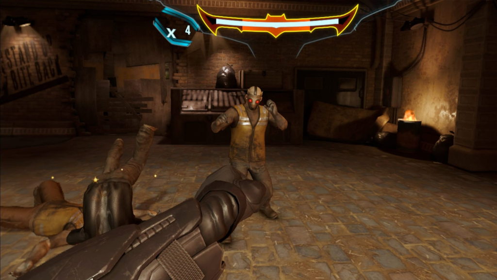 A screenshot from Batman: Arkham VR (2016)
