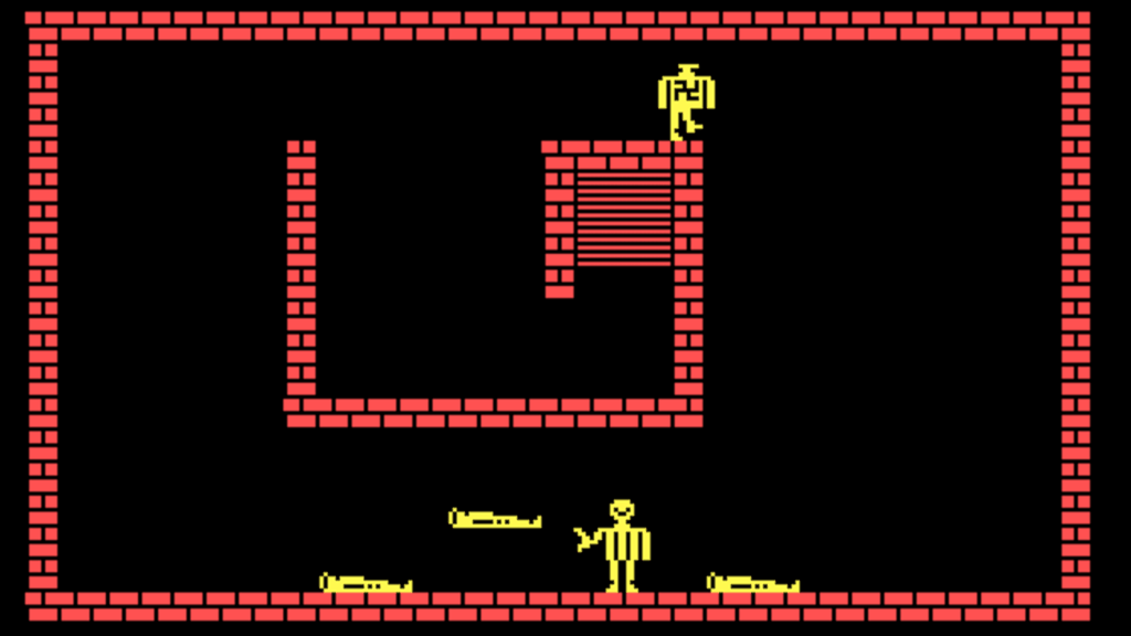 A screenshot from Castle Wolfenstein (1981).