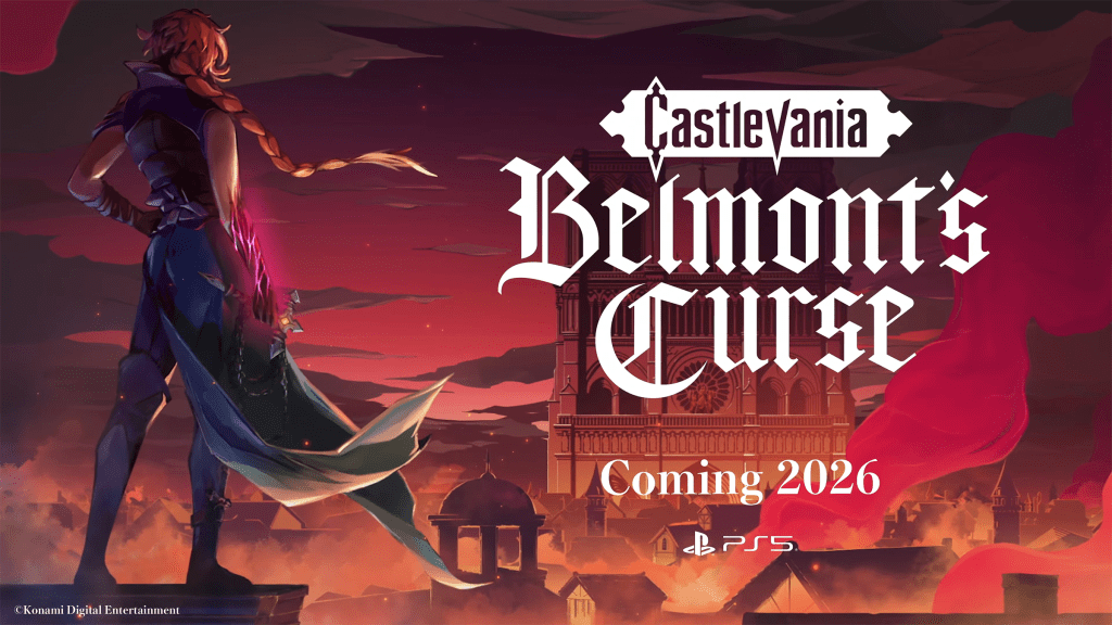 The reveal trailer's title shot for Castlevania: Belmont's Curse