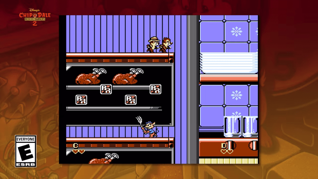 A screenshot from Chip 'n Dale Rescue Rangers 2 in The Disney Afternoon Collection on the Nintendo Switch 2.