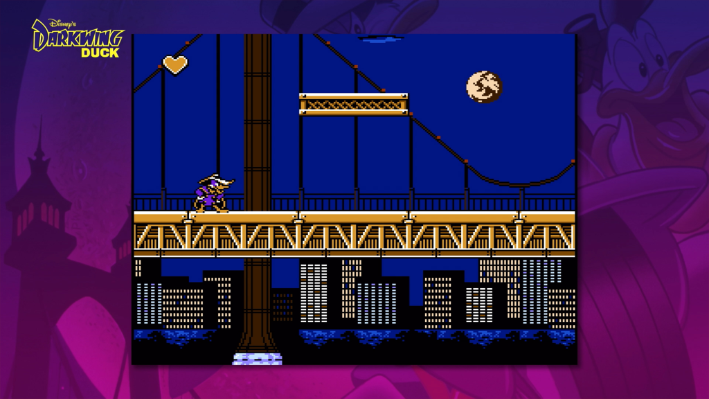 A screenshot from Darkwing Duck in The Disney Afternoon Collection on the Nintendo Switch 2.