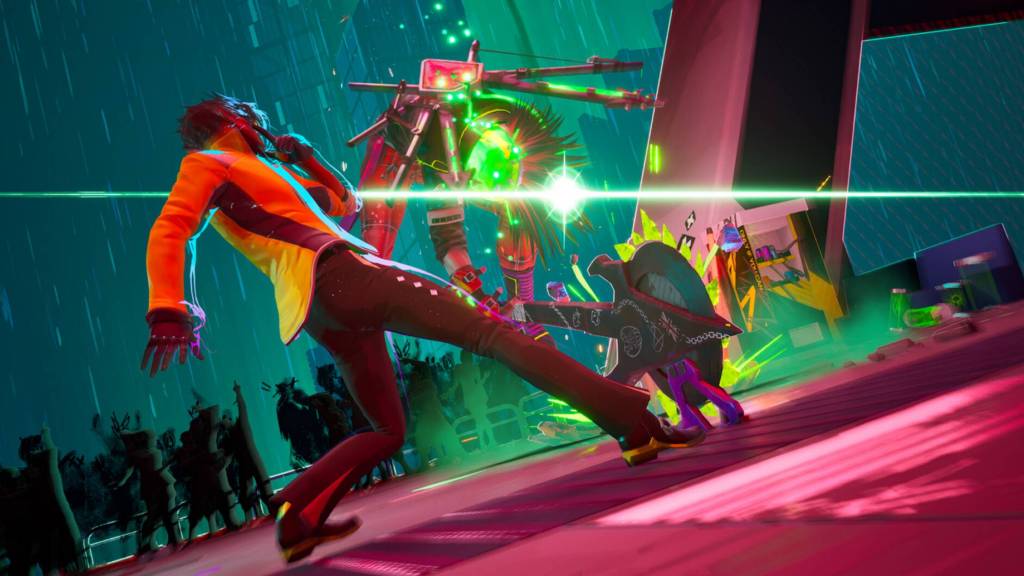 Dead as Disco main character fighting enemies