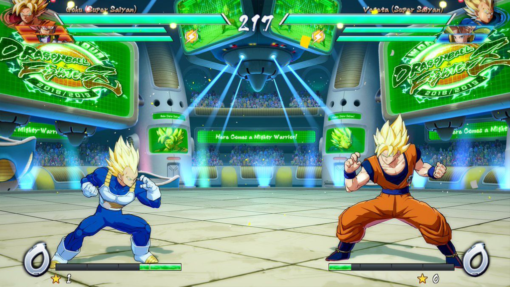 A screenshot from Dragon Ball FighterZ.