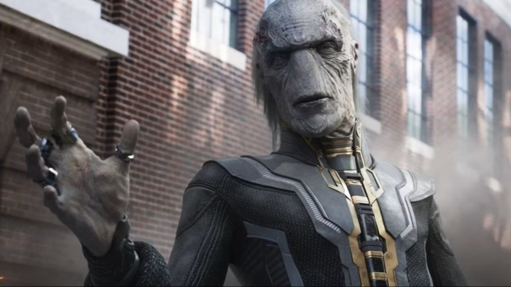 Ebony Maw raising his hand in Avengers: Infinity War