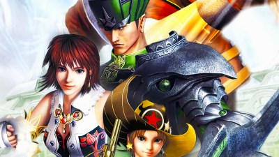 The cover art for Enchanted Arms featuring the main cast.