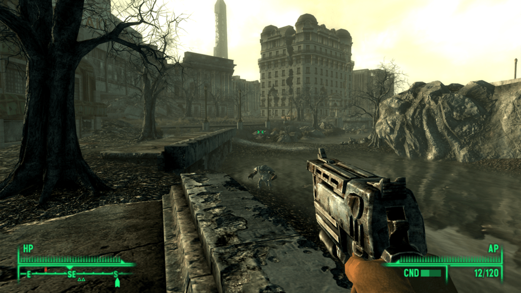 A screenshot from Fallout 3 (2008).
