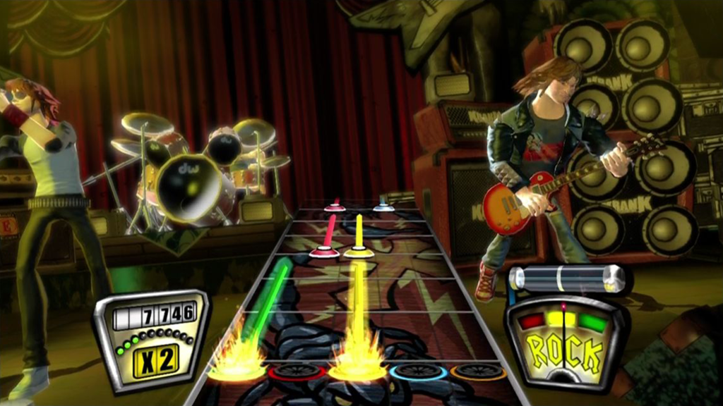 A screenshot from Guitar Hero II (2006).