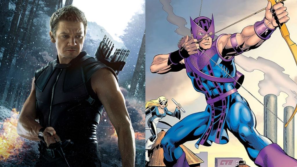 Hawkeye superhero suit comparison MCU vs comic books