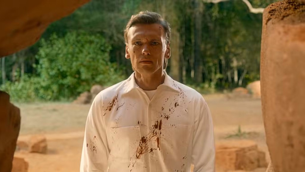 Henry standing outside the cave in Stranger Things Season 5