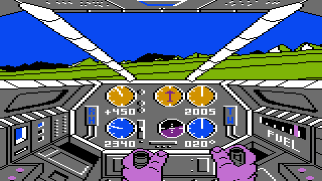 A screenshot from Infiltrator (1986).