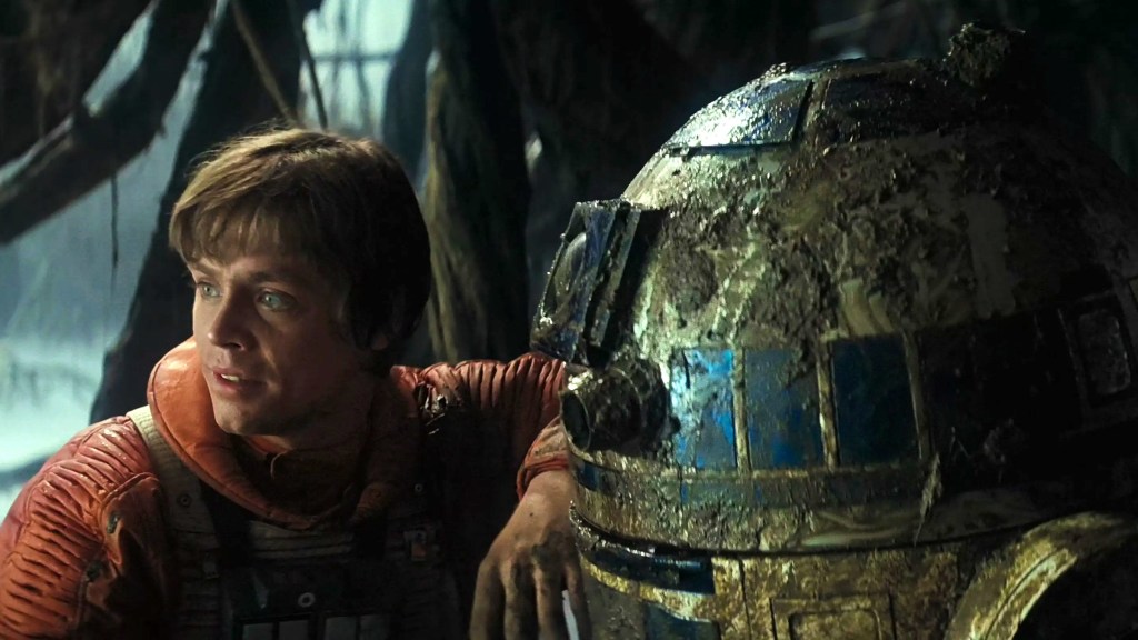 Luke and R2-D2 on Dagobah in The Empire Strikes Back