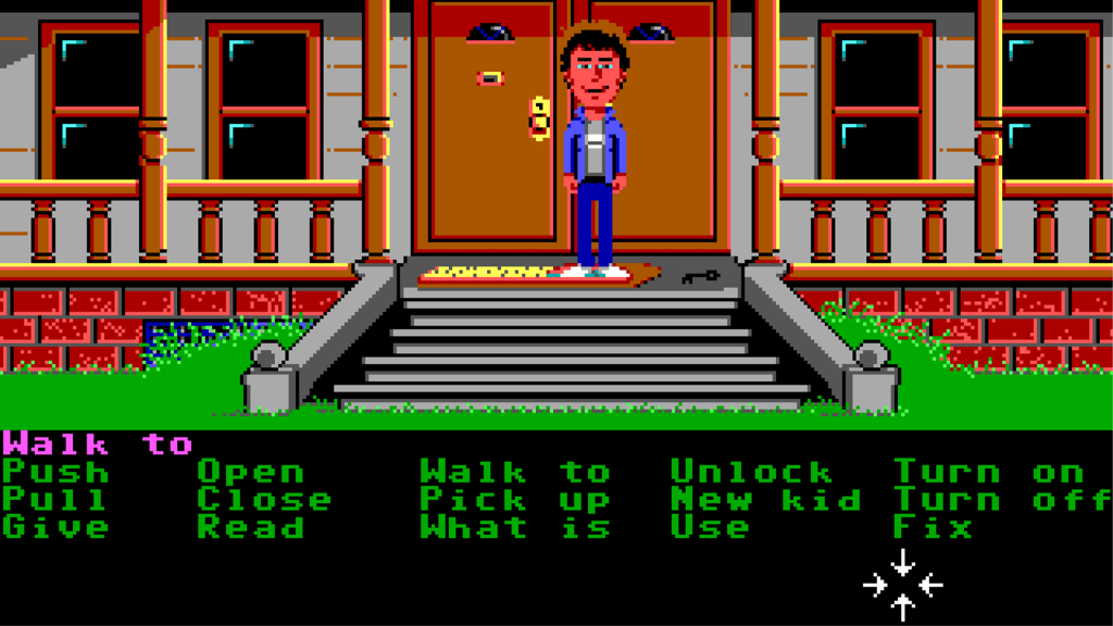 A screenshot from Maniac Mansion (1987).