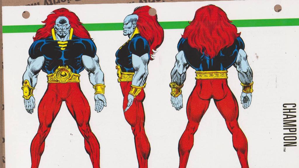 Marvel Comics the Champion of the Universe reference sheet