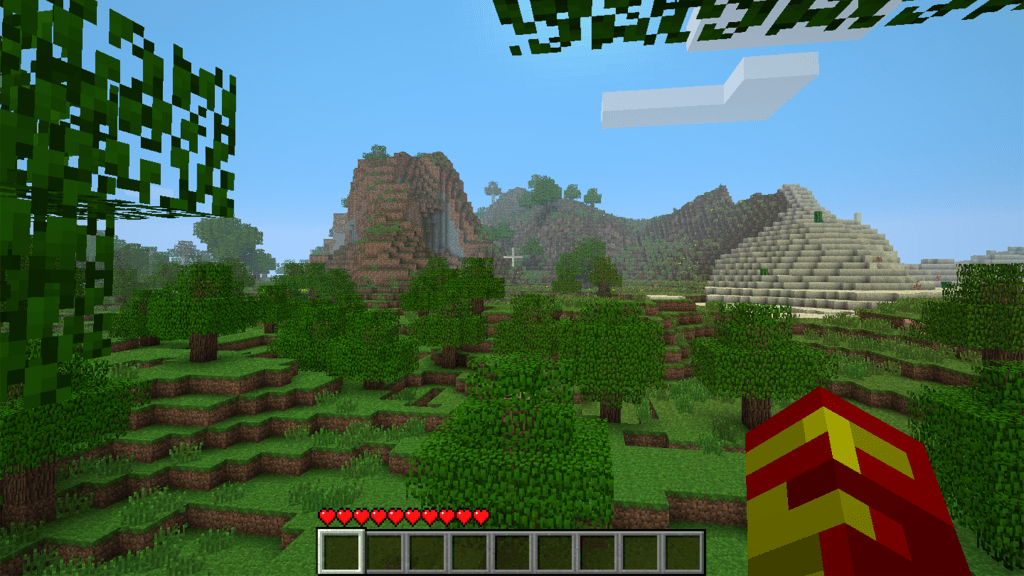 A screenshot from the Minecraft Beta.