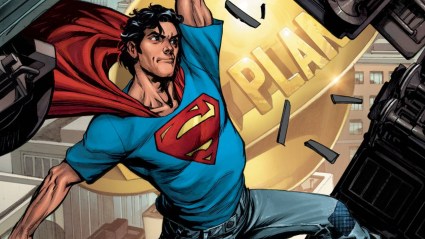 A young Superman in Metropolis