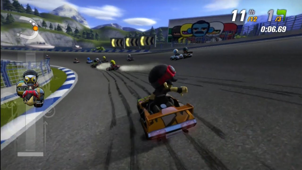 A screenshot from ModNation Racers.