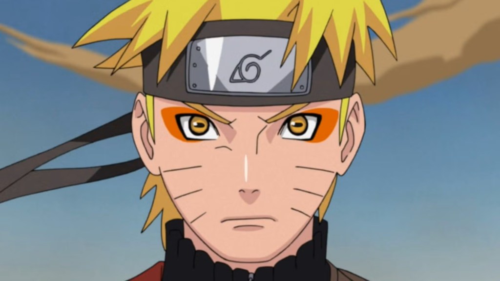 Naruto looking angry in Naruto: Shippuden anime