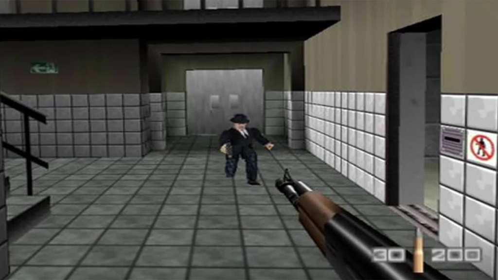 A screenshot from GoldenEye 007 (1997).