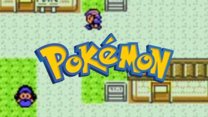 Pokemon Logo with Pokemon Crystal Background