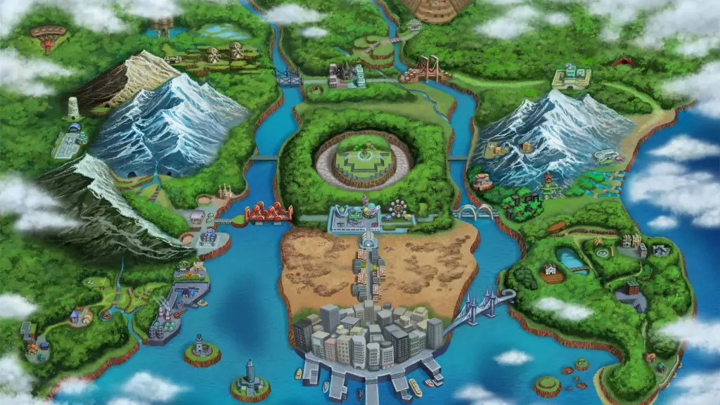 Pokemon Unova Region from Gen 5