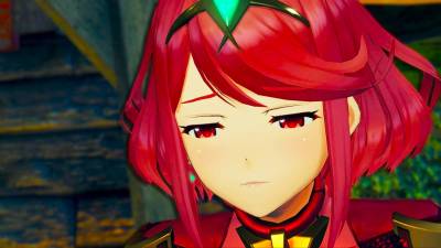 Pyra looking disappointed in Xenoblade Chronicles 2.