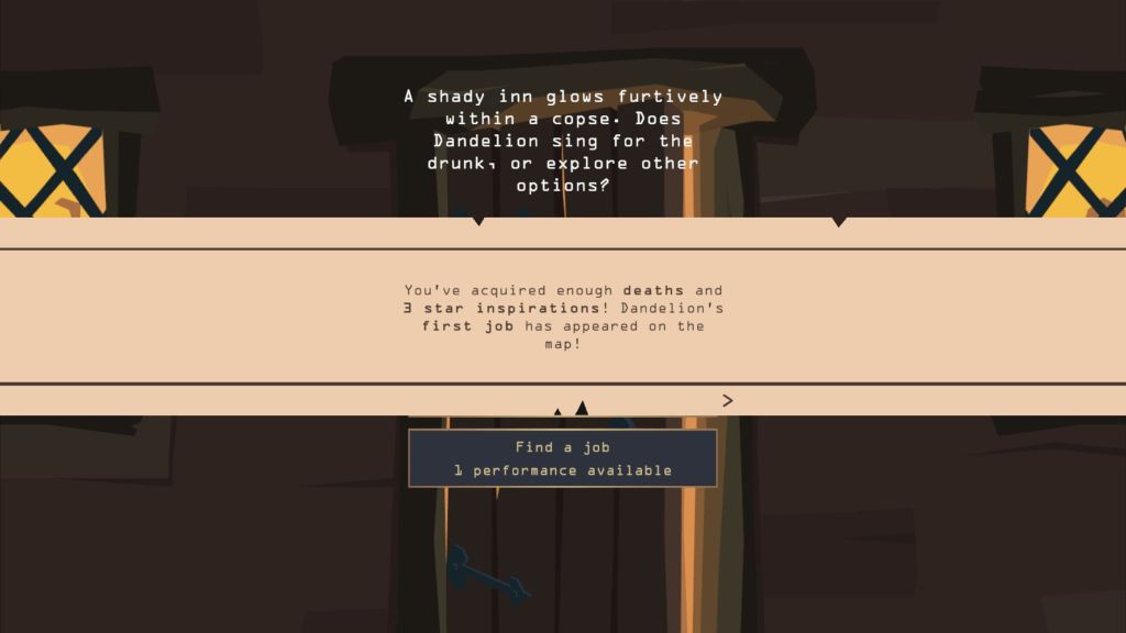 Reigns the Witcher Job Screen