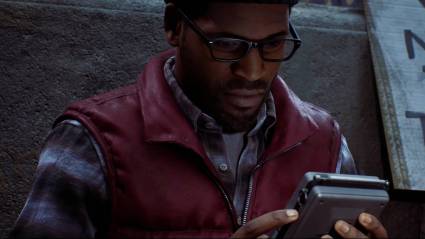 Silent Hill Townfall Simon looking at speaker