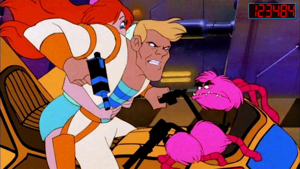 A screenshot from Space Ace.