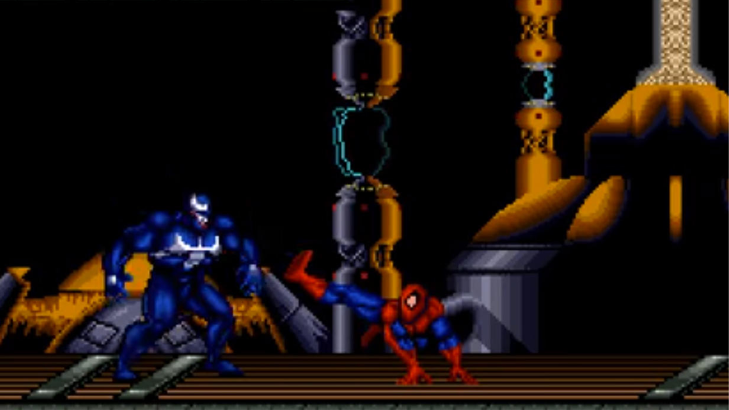 A screenshot from Spider-Man (1995).