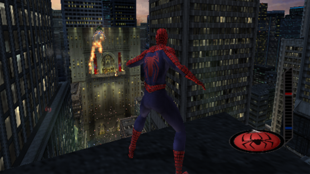 A screenshot from Spider-Man (2002).