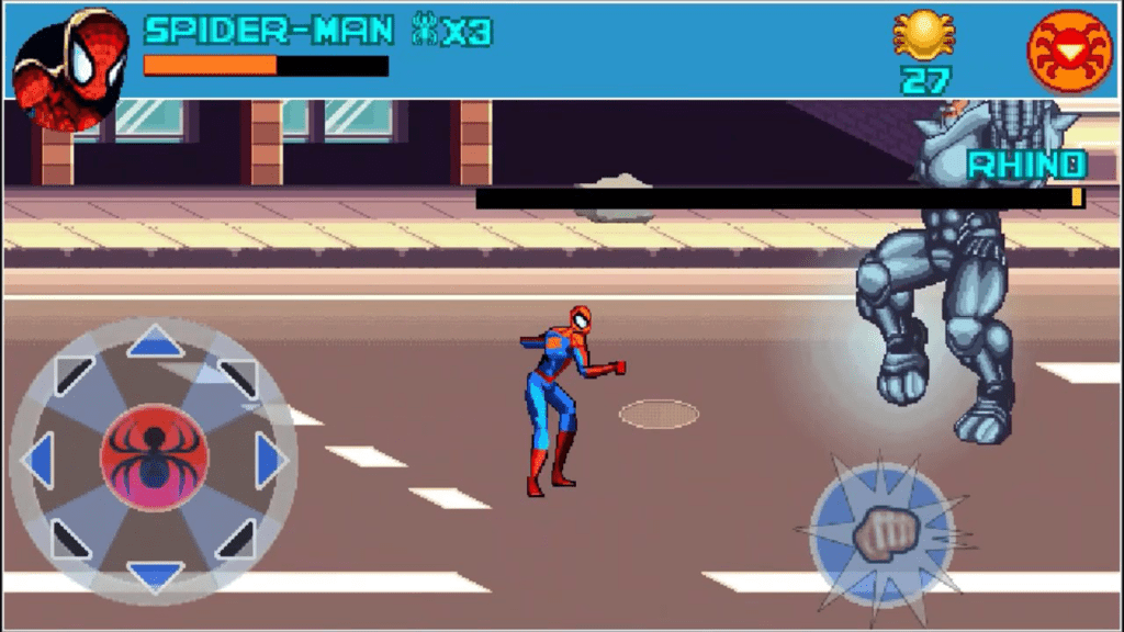A screenshot from Spider-Man: Toxic City