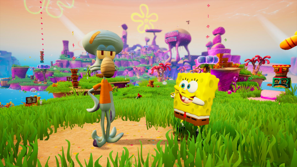 A screenshot from SpongeBob SquarePants: Battle for Bikini Bottom.