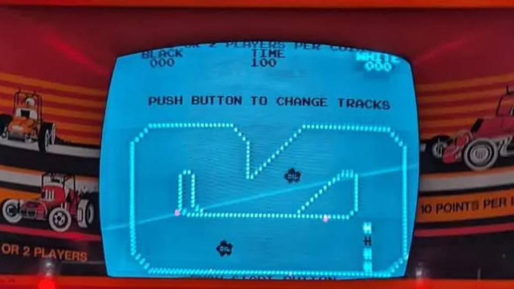 The Sprint 2 arcade cabinet screen and bezel.