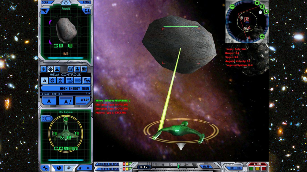 A screenshot from Star Trek: Starfleet Command III over the Hubble Deep Field.