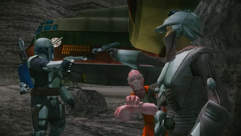 Star Wars Bounty Hunter Jango stand-off