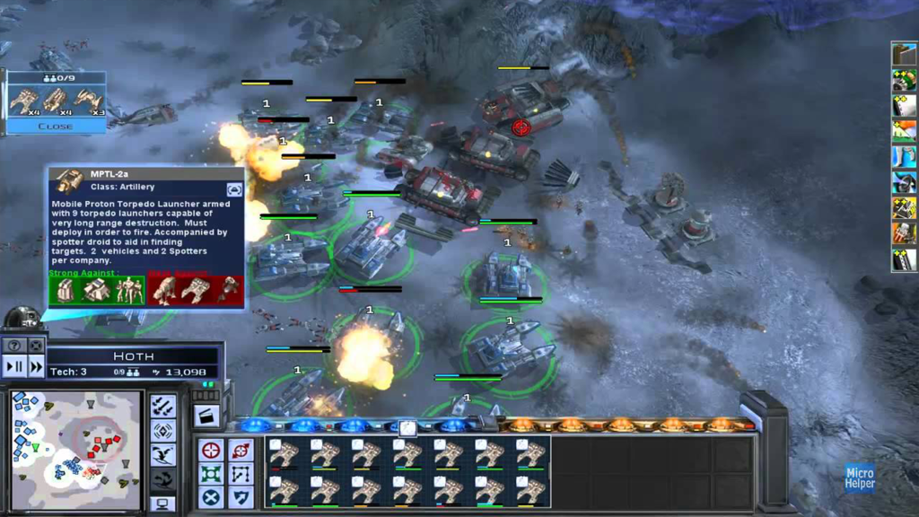 A screenshot showing a ground battle in Star Wars: Empire at War.
