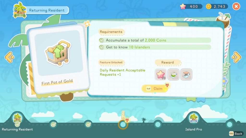 Starsand Island Reward Path