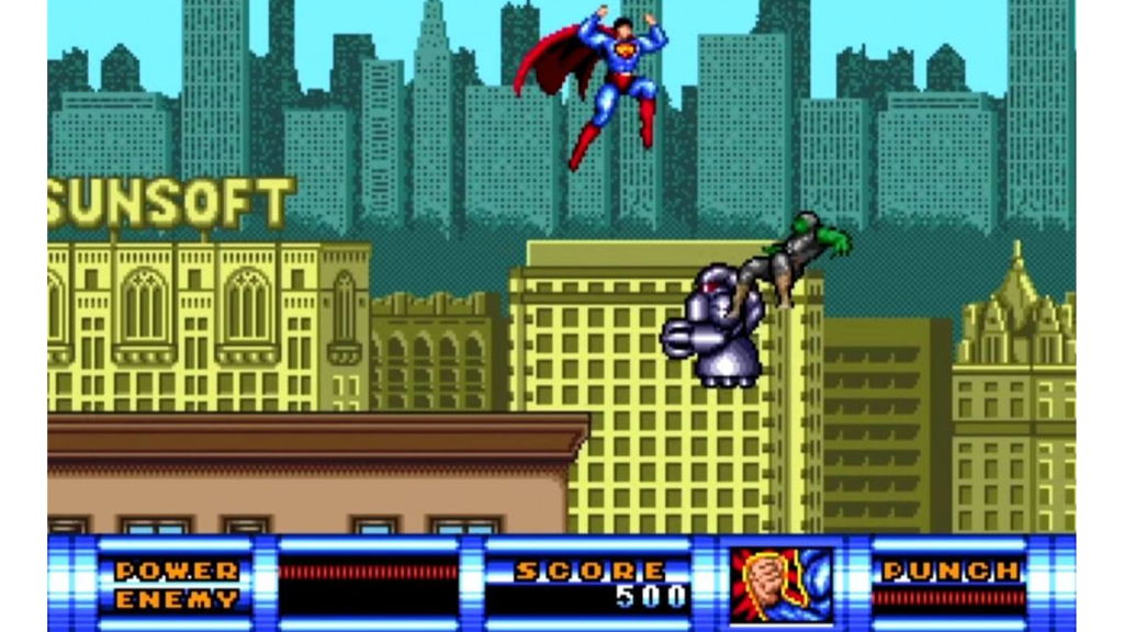 A screenshot from Superman (1992).