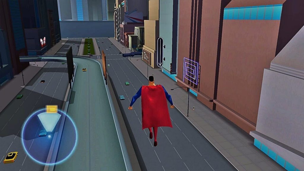 A screenshot from Superman: Shadow of Apokolips (2002).