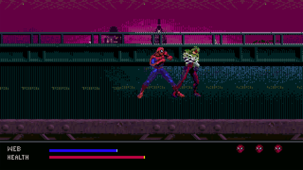 A screenshot from The Amazing Spider-Man: Web of Fire.