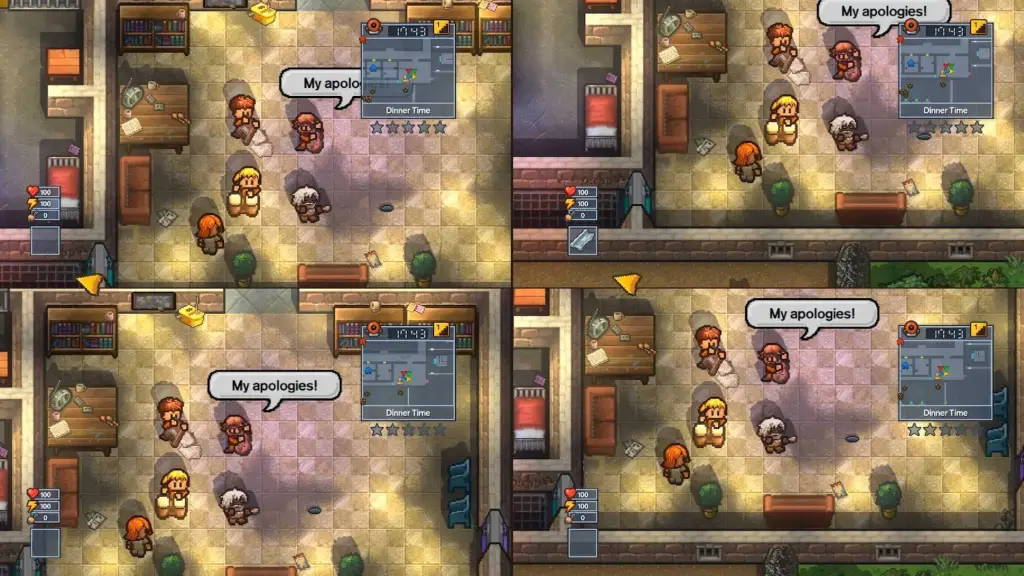 The Escapists 2 split-screen gameplay