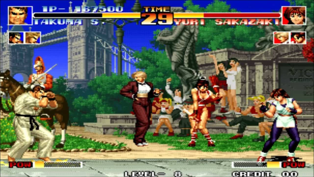 A screenshot from The King of Fighters '94.