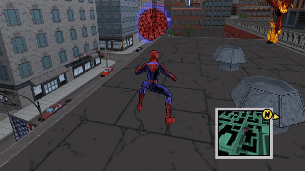 A screenshot from Ultimate Spider-Man.
