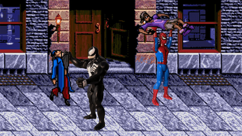 A screenshot from Venom/Spider-Man: Separation Anxiety.