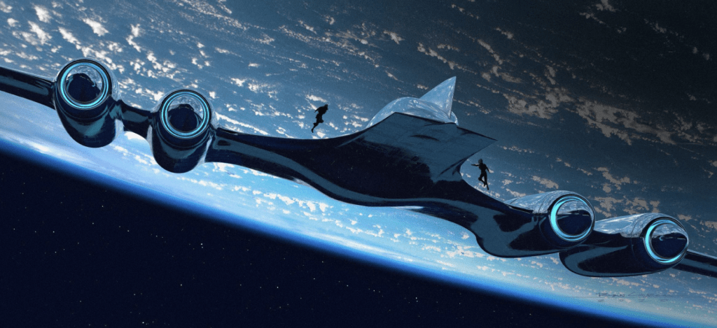 The Art of The Acolyte's starship and Meknek