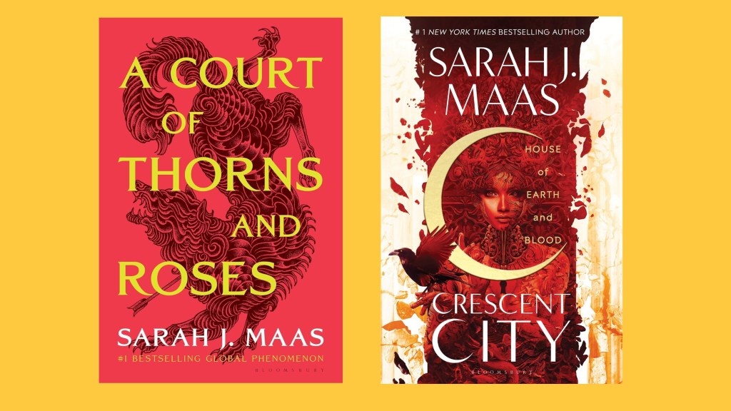 The covers of A Court of Thorns & Roses and Crescent City Book 1 by Sarah J. Maas