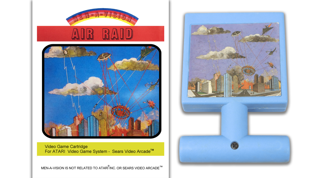 The Atari 2600 cartridge and box art for Air Raid.